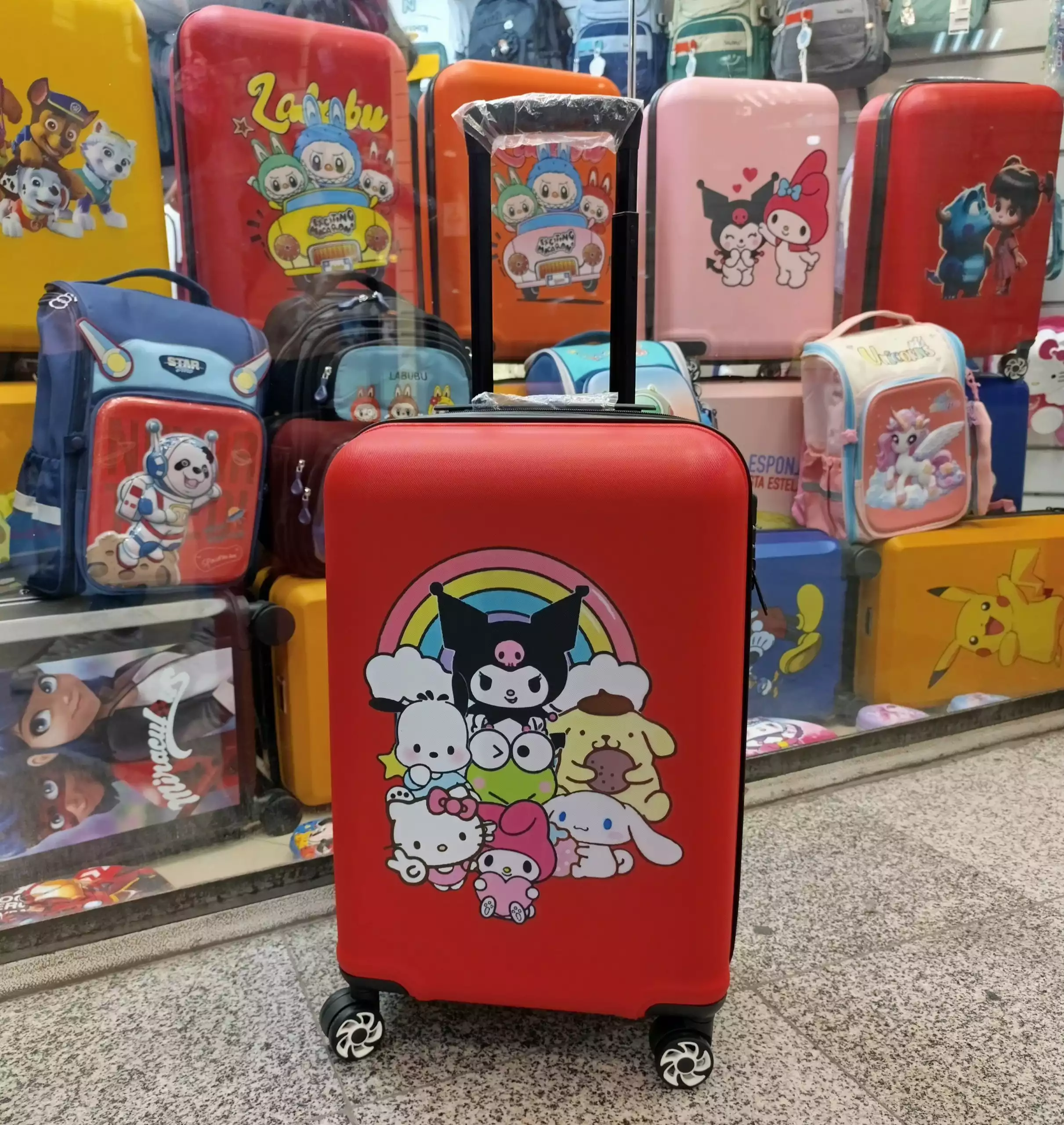 چمدان کودک طرح سانریو رنگین کمان(کرومی-کیتی)کدGH01