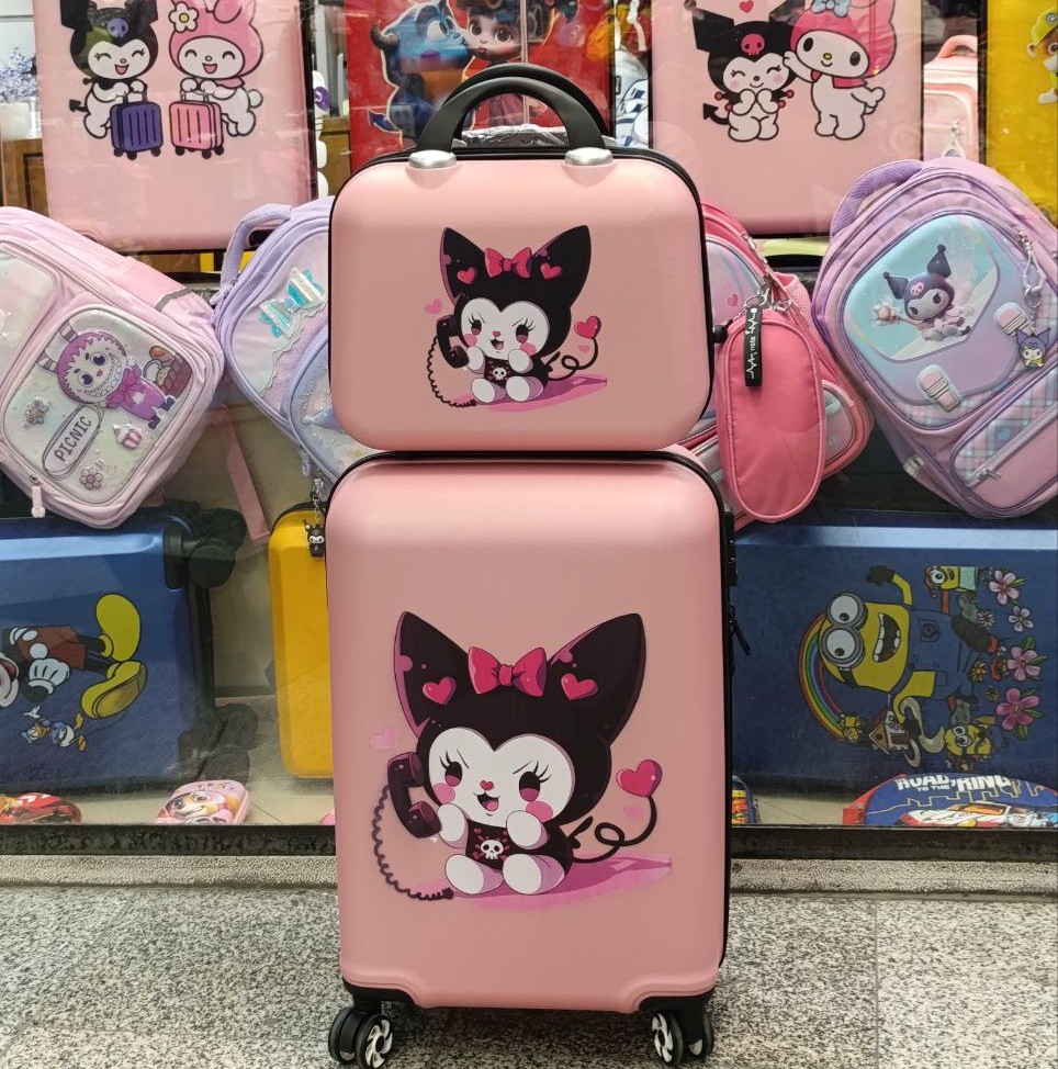 چمدان کودک طرح کرومی+آرایشی کدG01