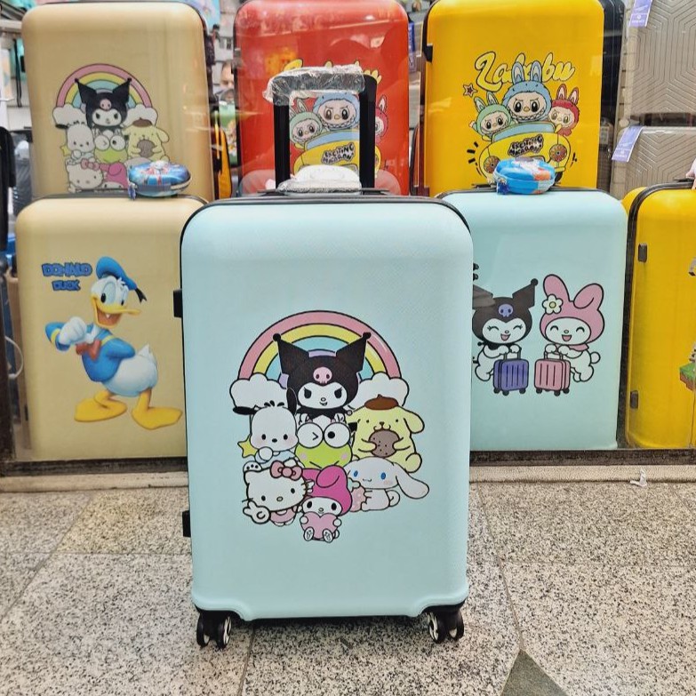 چمدان کودک طرح سانریو رنگین کمان(کرومی-کیتی)سایز 24 A