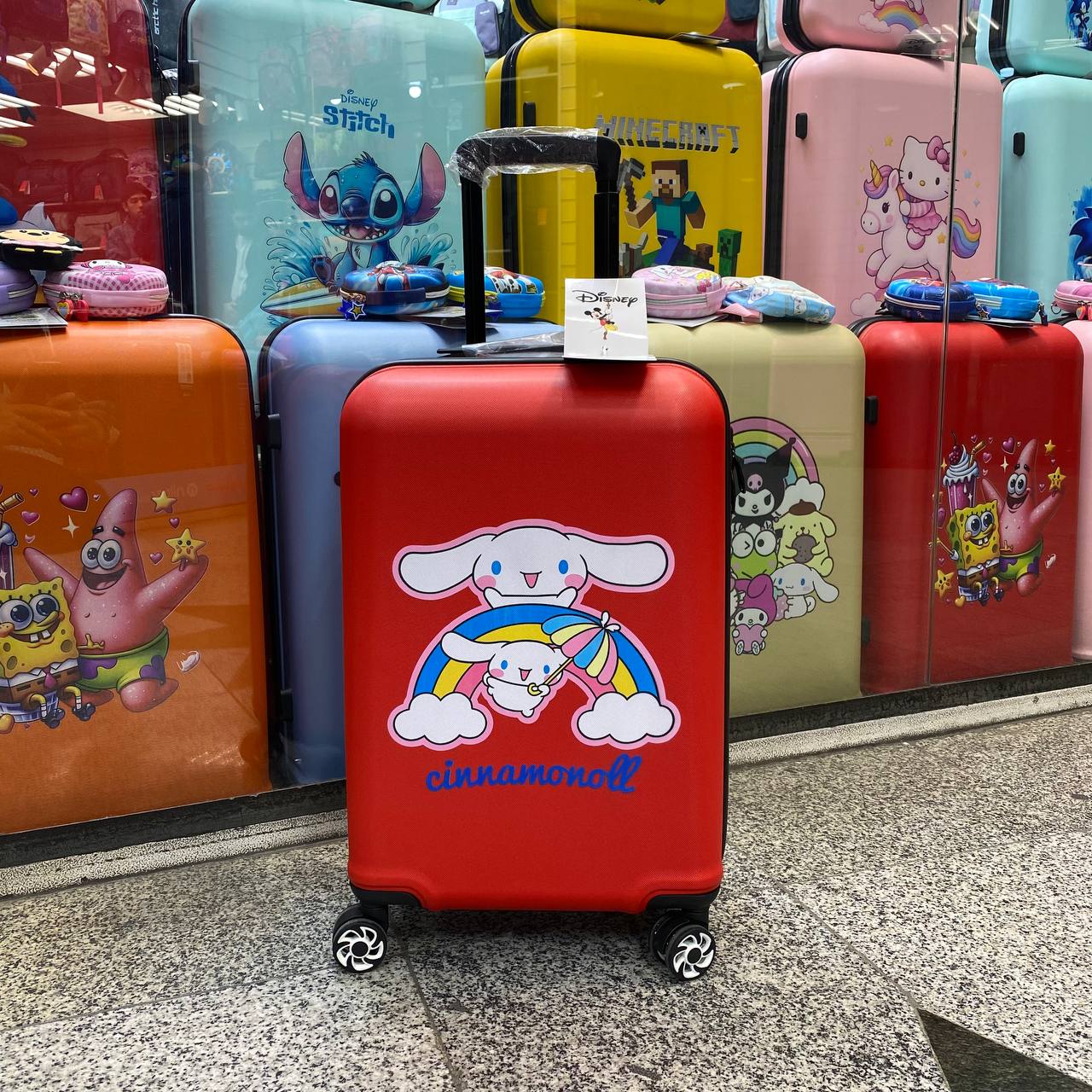 چمدان کودک سینامارول | سایز 20 | مقاوم و نشکن | قرمز