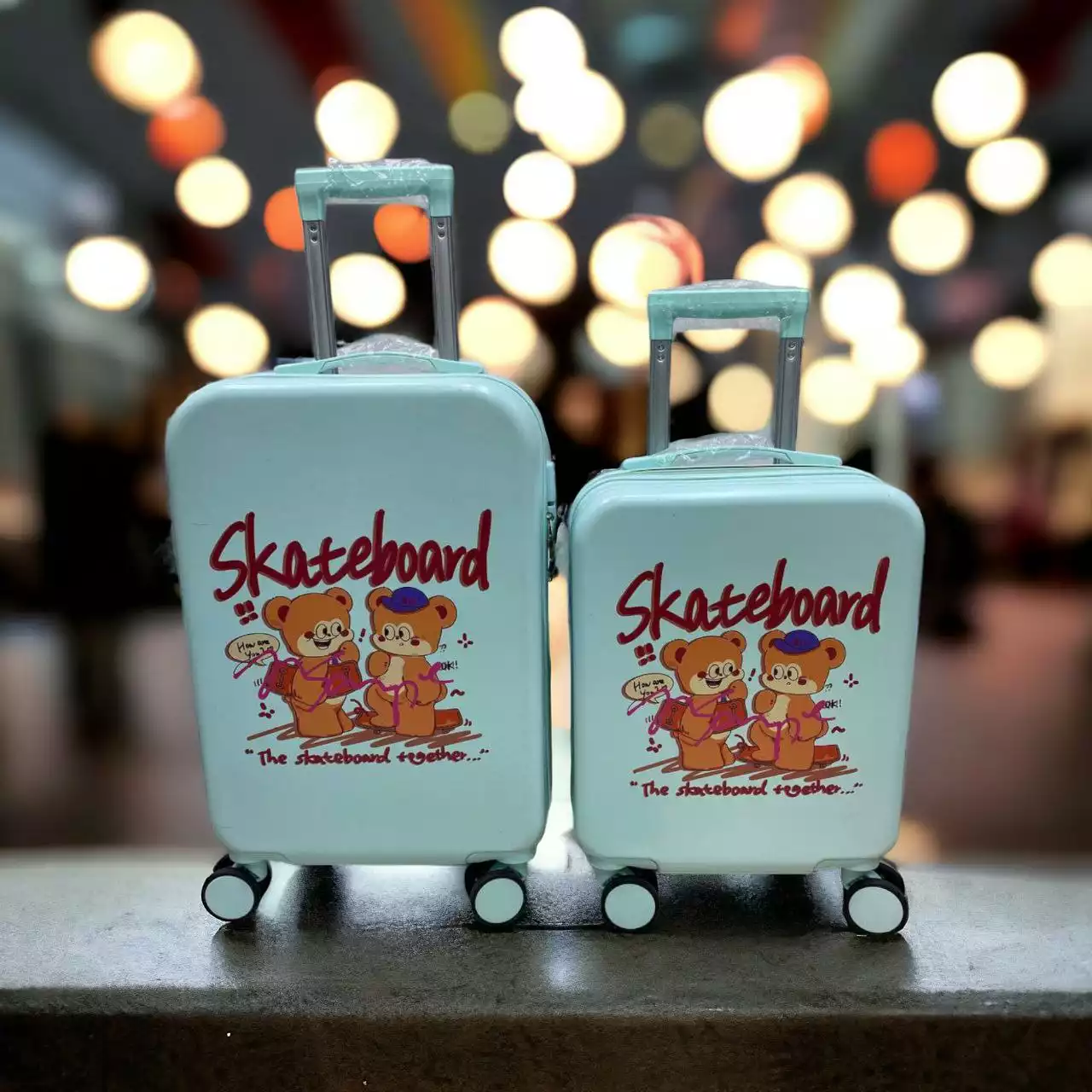چمدان کودک خرسی مدلSKATE BOARD کدB3